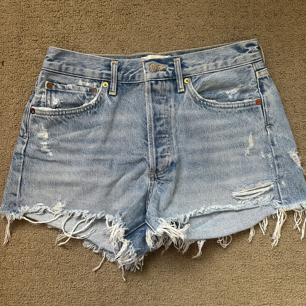 Distressed Denim Shorts Agolde